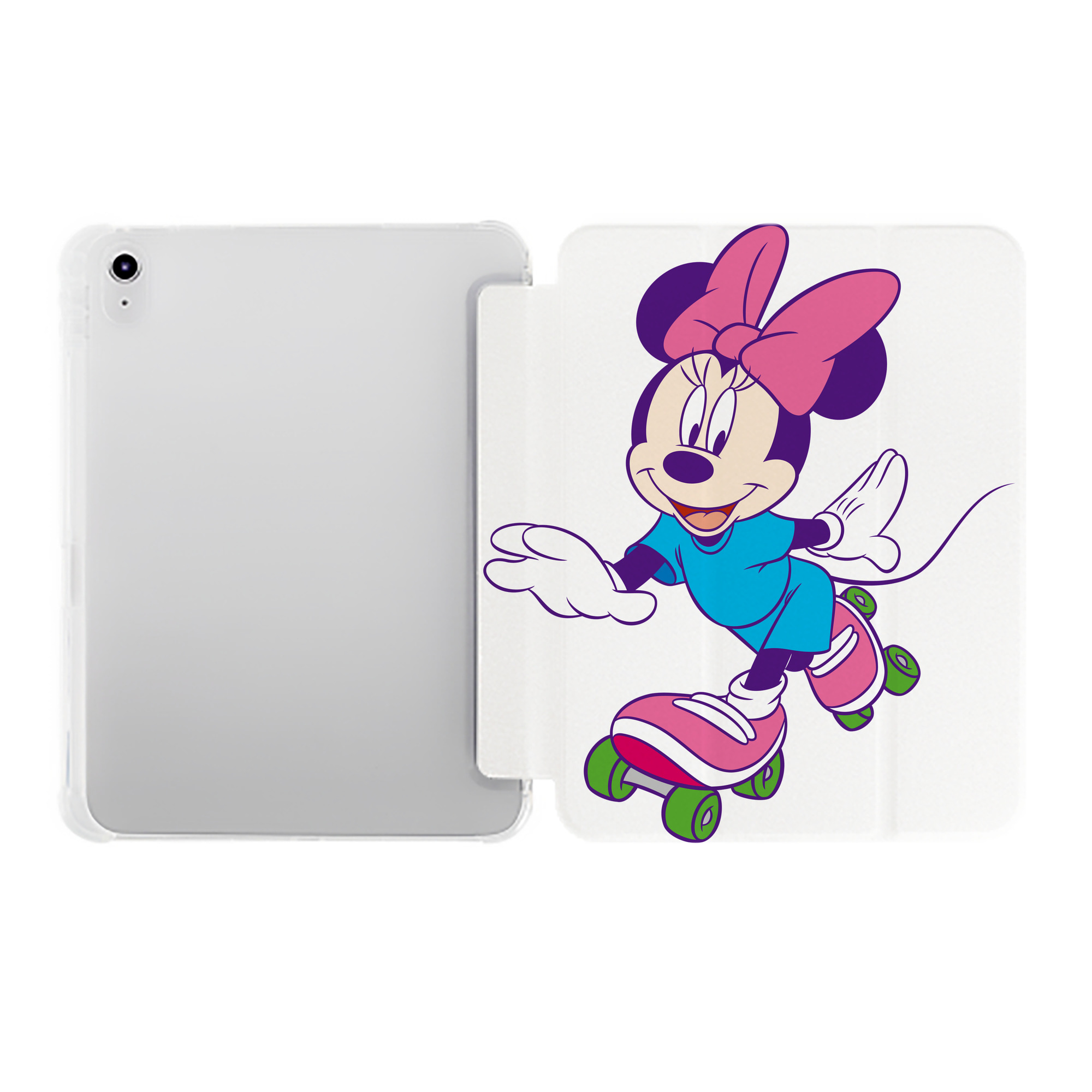 （画像用） ミッキーマウス Mickey Mouse IPad ケース ペン収納付き 三つ折りスタンド PUレザー×シリコン 対応機種9.5/10.5/10.9インチ